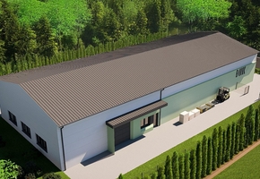 Pest county Veresegyház on 2500sqm land, 850sqm newly built sandwichpanel building in whole or as semi-detached building for sale