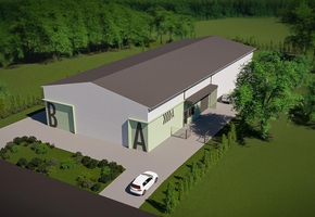 Pest county Veresegyház on 2500sqm land, 850sqm newly built sandwichpanel building in whole or as semi-detached building for sale
